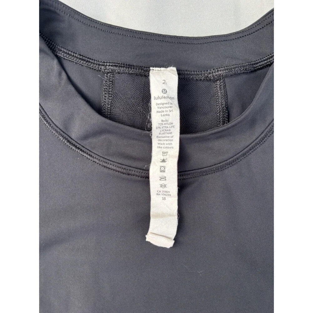 LULULEMON WOMENS BLACK SCULPT TANKTOP SZ 2